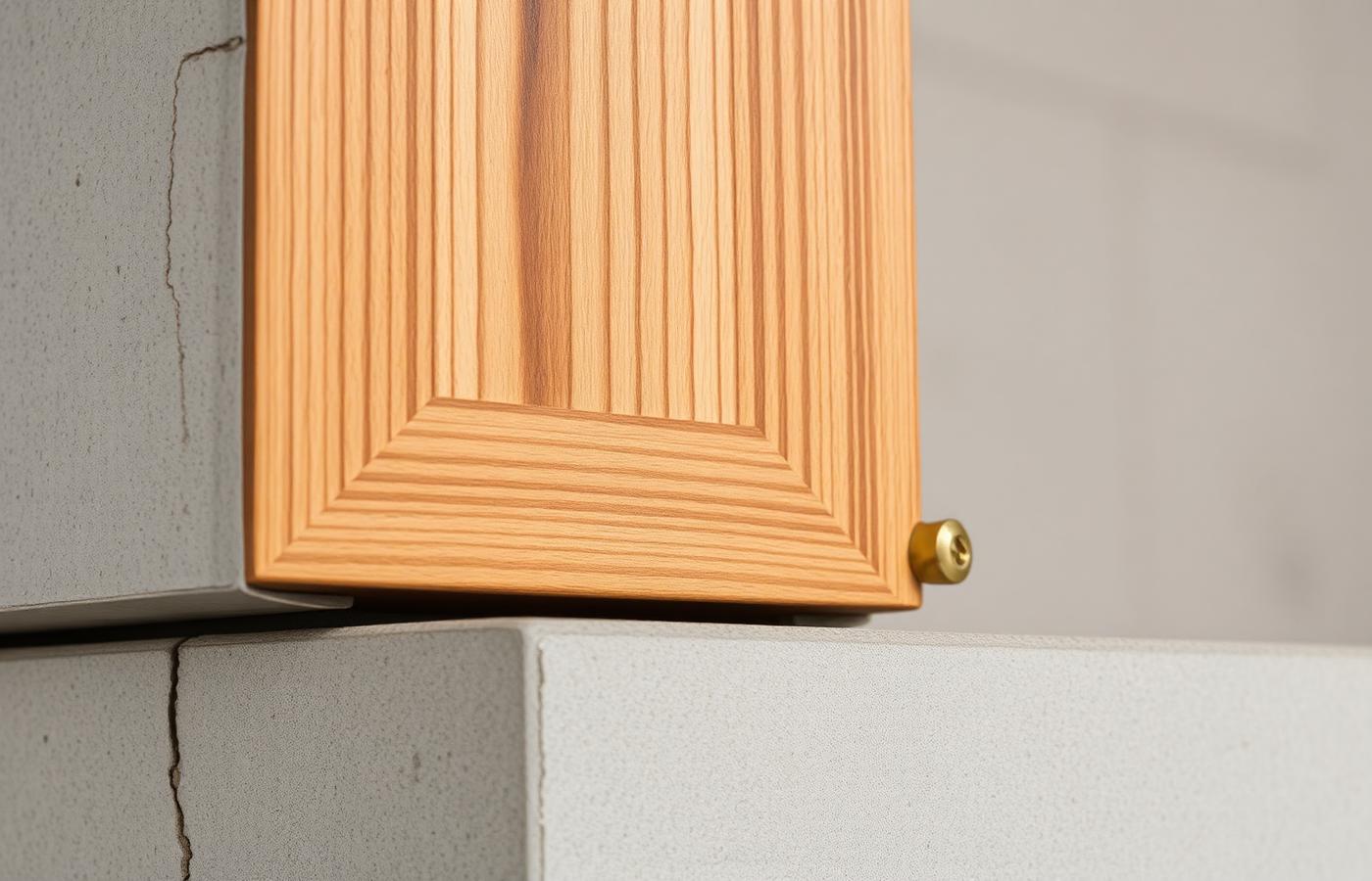 Wood and concrete detail